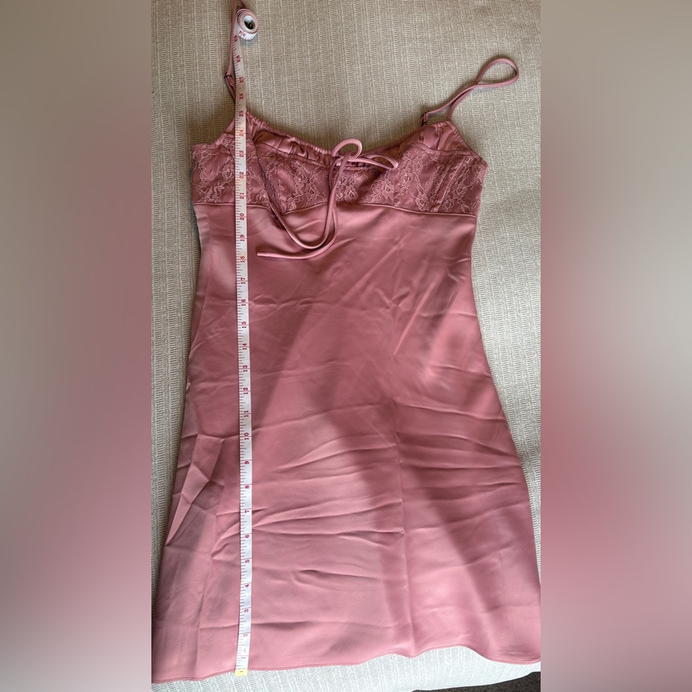 Pink Satin Slip Dress